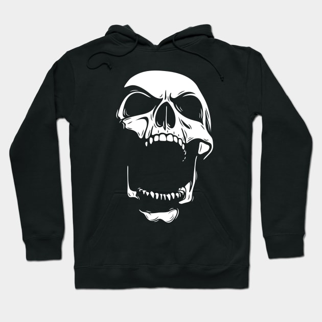 Fury Skull (black) Hoodie by zoneo